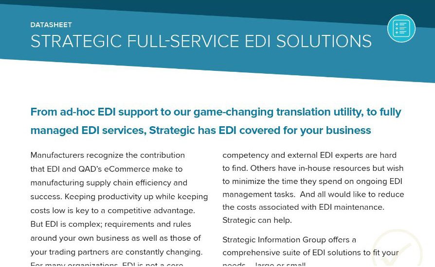 Full service EDI solutions