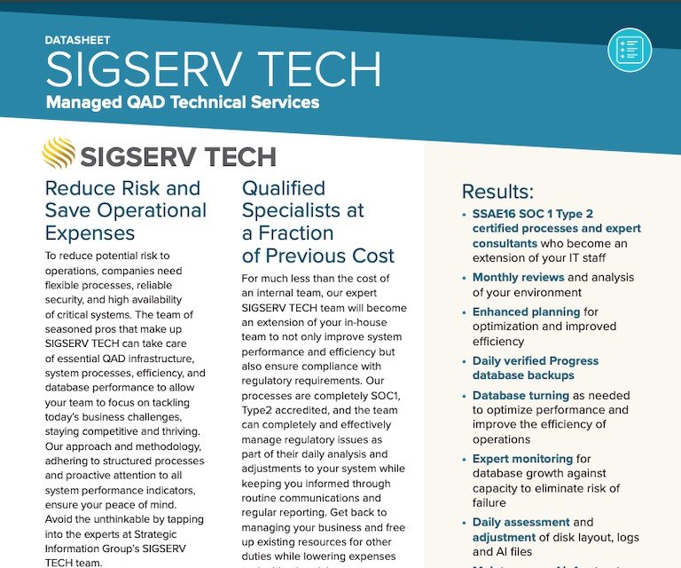 QAD technical services